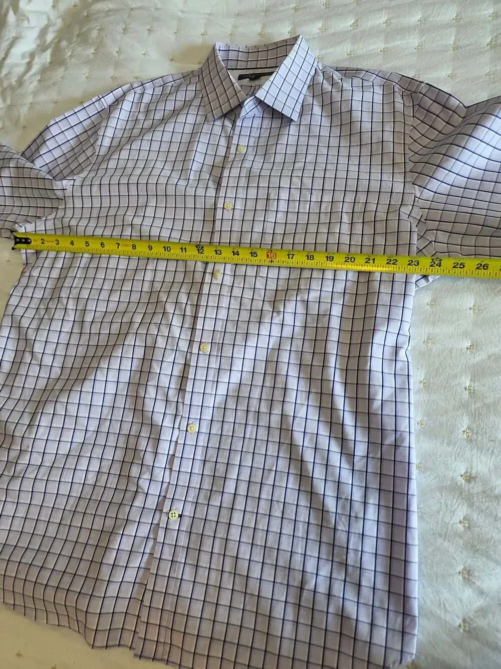 Banana‎ Republic Non-Iron Classic Fit Purple Plaid Dress Shirt Size XL
